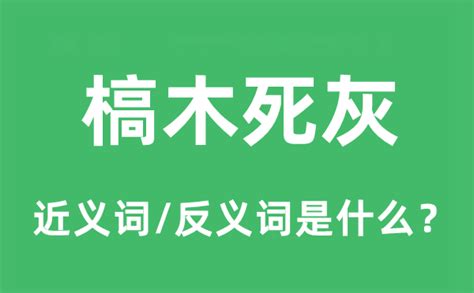 毫無生氣的意思|<槁木死灰> 辭典檢視